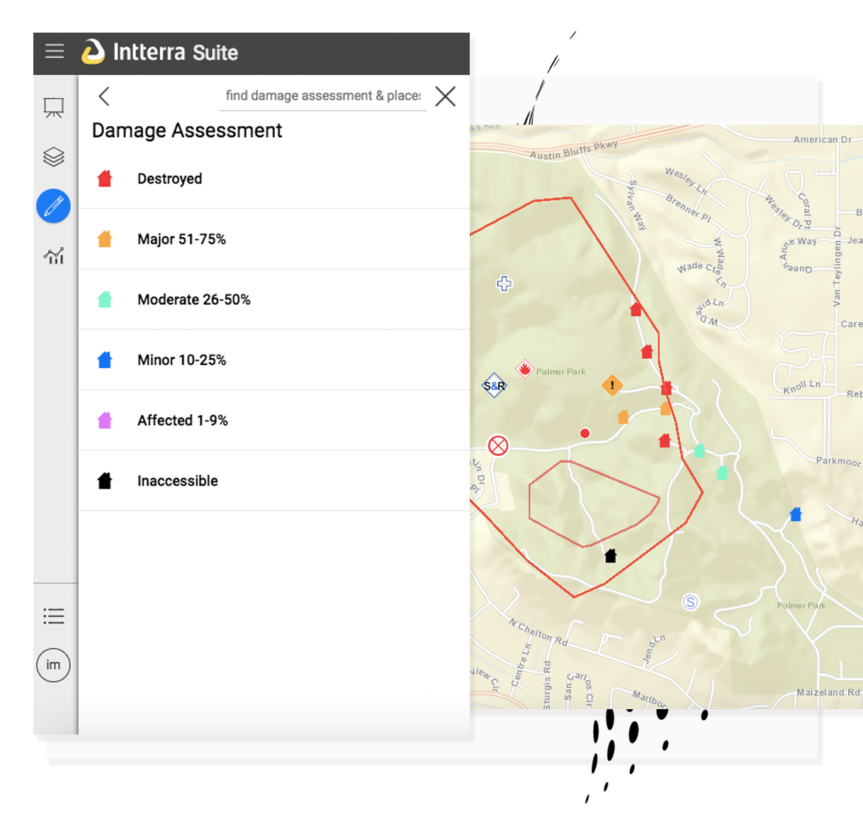Intterra Incident Management software captures damage assessments in real-time.